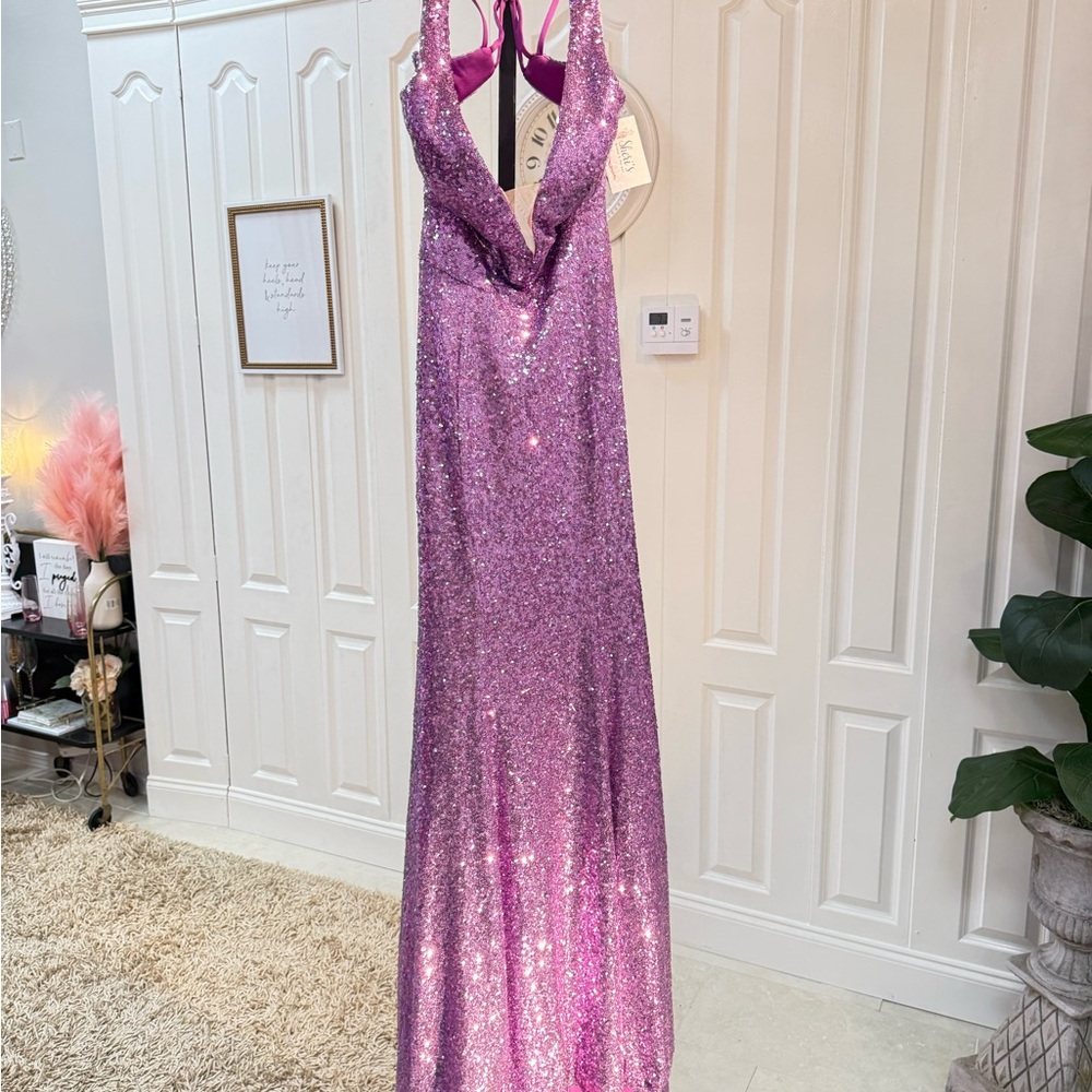 Sparkling Purple Sequin Gown